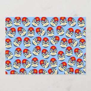 Blue Lucha Libre Masks Invitation