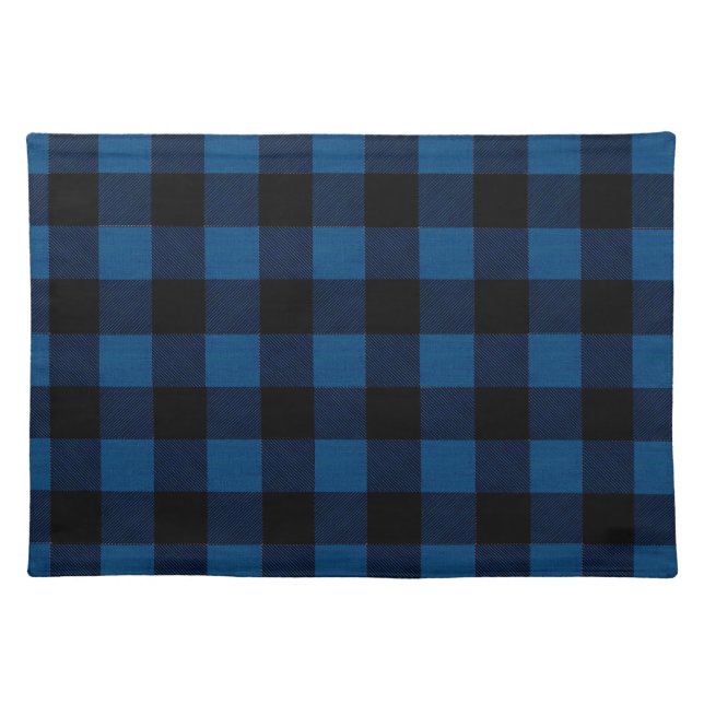 Blue Lumberjack Plaid Cloth Placemat (Front)
