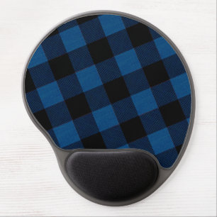 Blue Lumberjack Plaid Gel Mouse Pad
