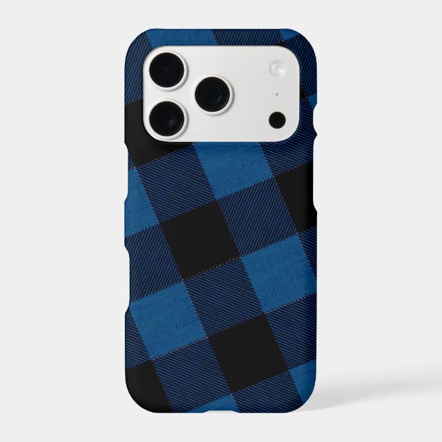 Blue Lumberjack Plaid Iphone Case (Back)