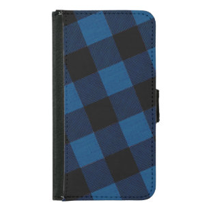 Blue Lumberjack Plaid Samsung Galaxy S5 Wallet Case