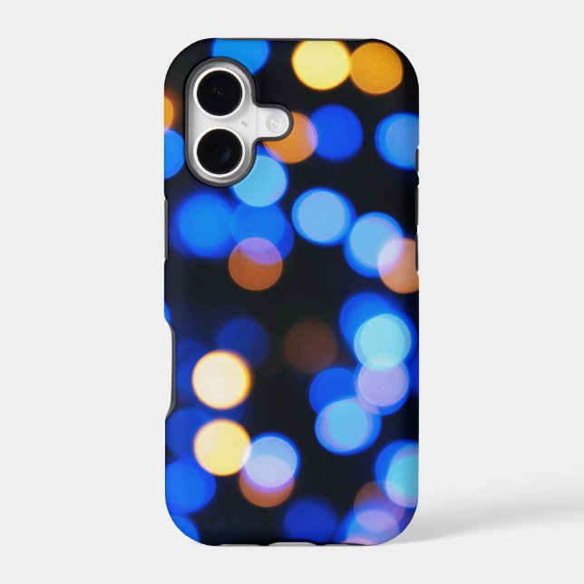 Blue luminous bokeh iphone cases (Back)