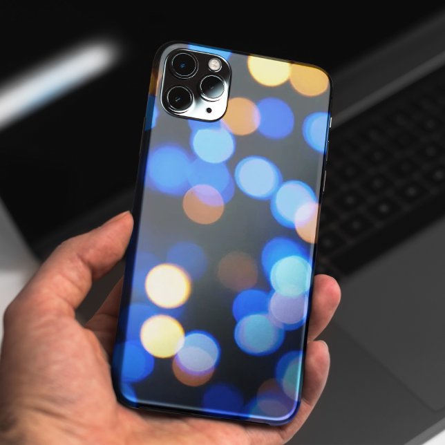 Blue luminous bokeh iphone cases (Blue luminous bokeh iphone cases)