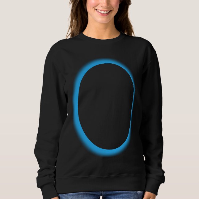 Blue Lunar Eclipse Moon Astronomy Space Sweatshirt (Front)