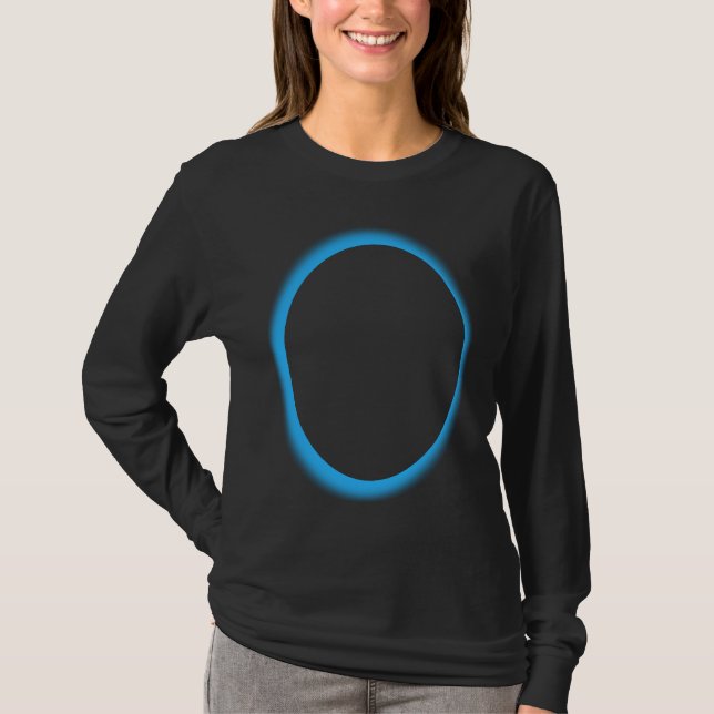Blue Lunar Eclipse Moon Astronomy Space T-Shirt (Front)