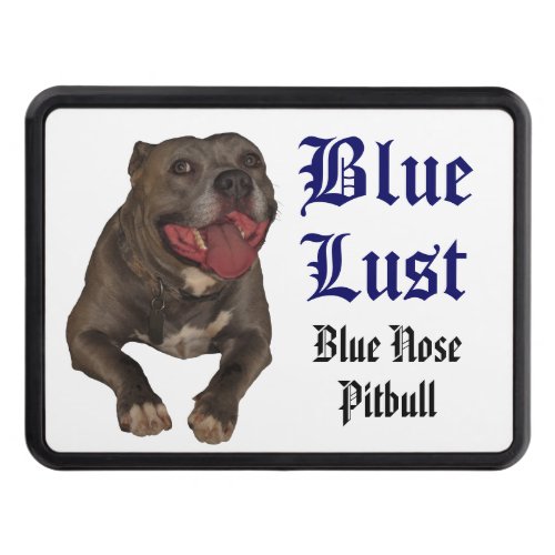 Blue Lust Pitbull Hitch Cover