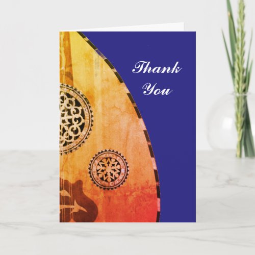 Blue Lute Egyptian Oud Thank You Holiday Card