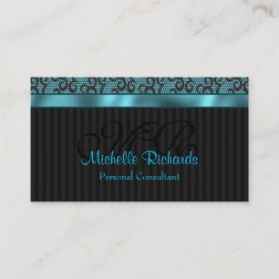 Blue Luxury Lace Business Card