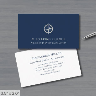 Blue Luxury Logo Business Card