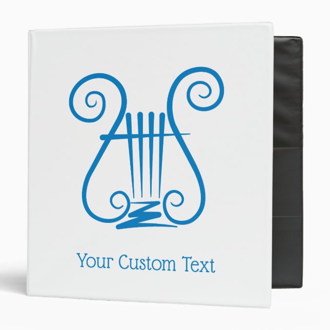 Blue Lyre 3 Ring Binder (Front/Inside)