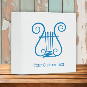 Blue Lyre 3 Ring Binder