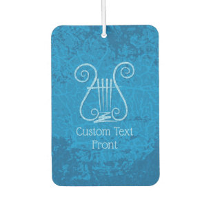Blue Lyre Background Air Freshener