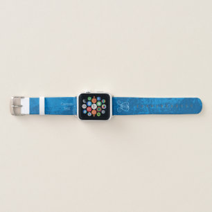 Blue Lyre Background Apple Watch Band