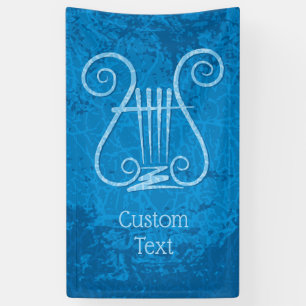 Blue Lyre Background Banner