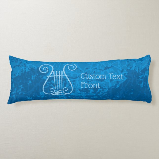 Blue Lyre Background Body Pillow (Front)