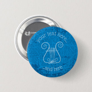 Blue Lyre Background Button