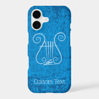 Blue Lyre Background iPhone 17 Case