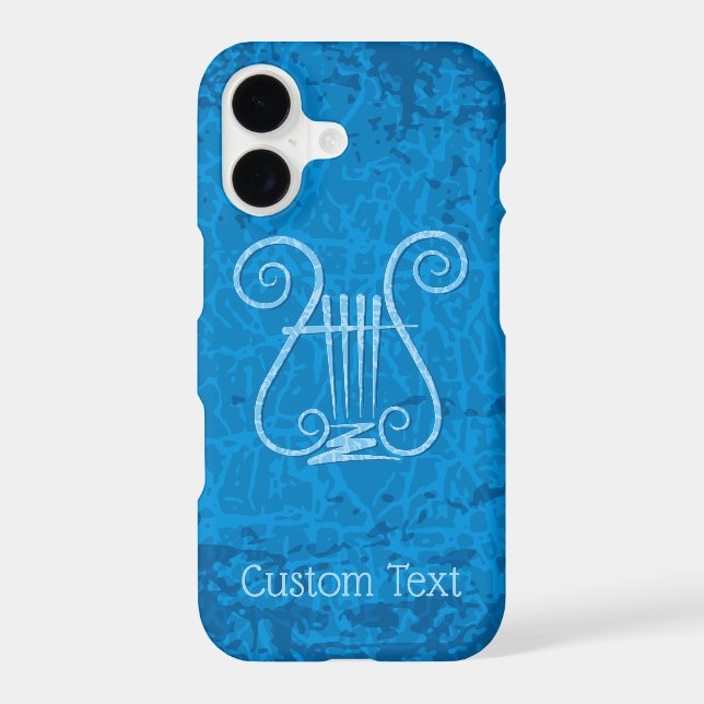 Blue Lyre Background Case-Mate iPhone Case (Back)