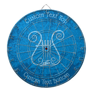 Blue Lyre Background Dart Board