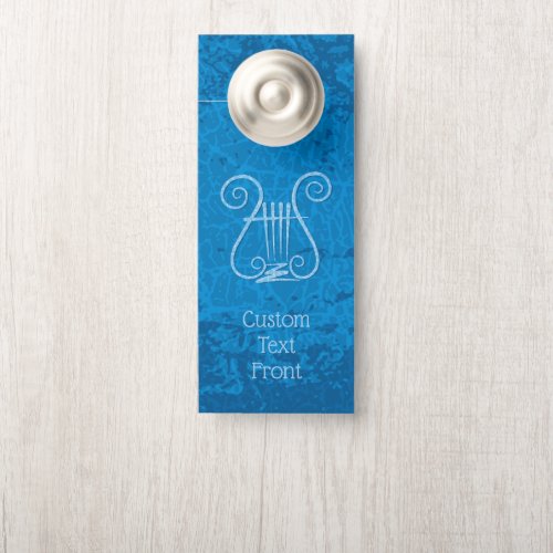 Blue Lyre Background Door Hanger