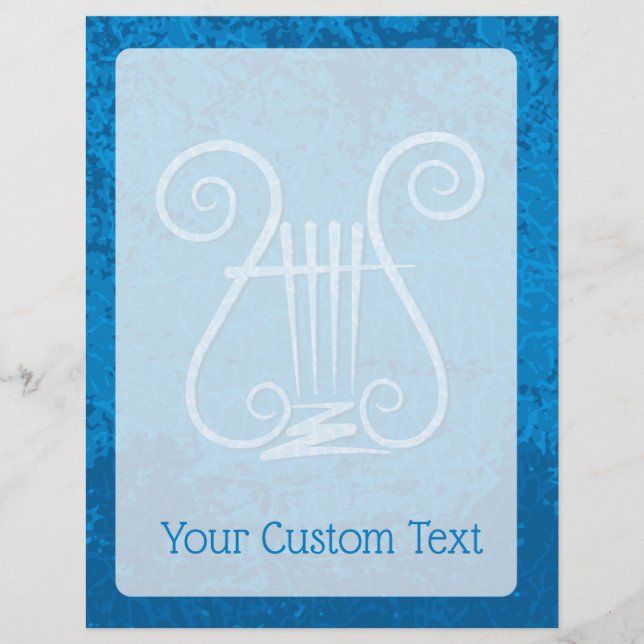 Blue Lyre Background Flyer (Front)