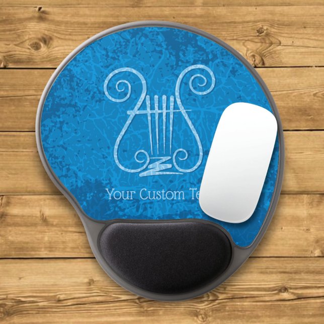 Blue Lyre Background Gel Mouse Pad (Creator Uploaded)