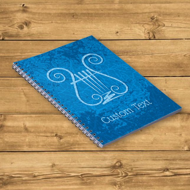 Blue Lyre Background Notebook (Creator Uploaded)