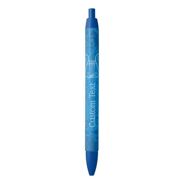 Blue Lyre Background Pen (Front Vertical)