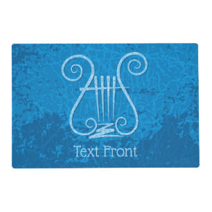 Blue Lyre Background Placemat