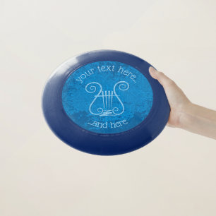 Blue Lyre Background Wham-O Frisbee