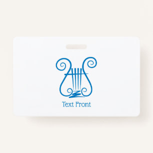 Blue Lyre Badge