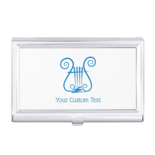 Blue Lyre Business Card Case