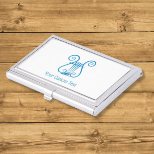 Blue Lyre Business Card Case