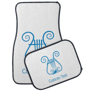 Blue Lyre Car Floor Mat