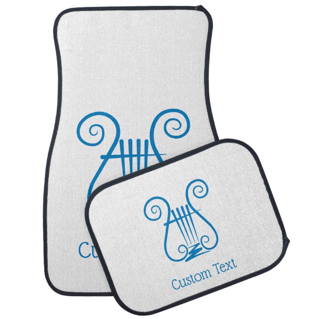 Blue Lyre Car Floor Mat (Set)