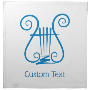 Blue Lyre Cloth Napkin