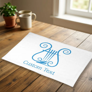 Blue Lyre Cloth Placemat