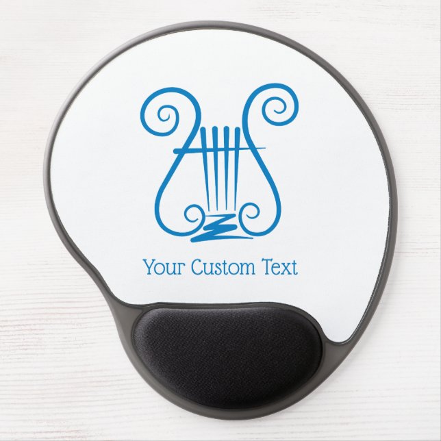 Blue Lyre Gel Mouse Pad (Front)