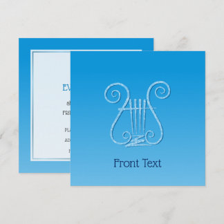 Blue Lyre Invitation