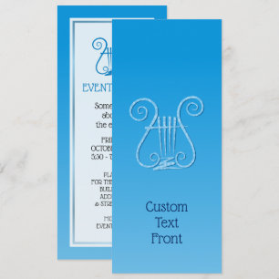 Blue Lyre Invitation