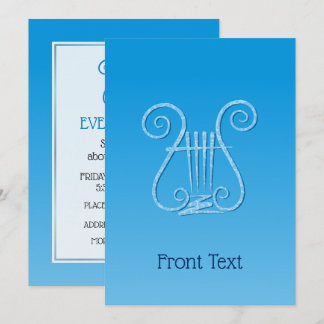 Blue Lyre Invitation