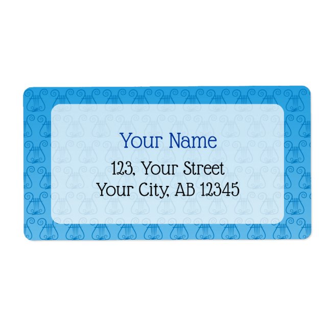 Blue Lyre Label (Front)