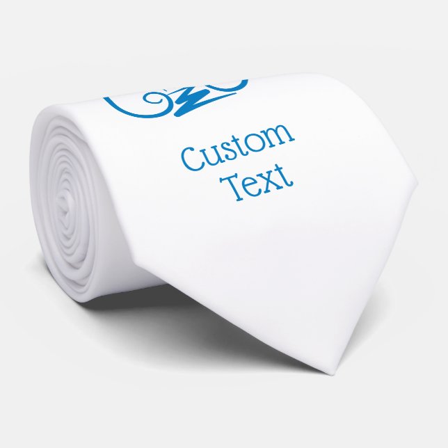 Blue Lyre Neck Tie (Rolled)