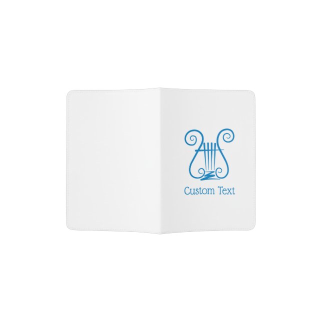 Blue Lyre Passport Holder (Opened)