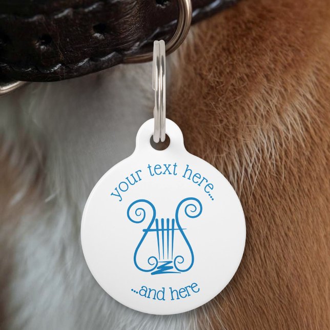 Blue Lyre Pet ID Tag (Creator Uploaded)