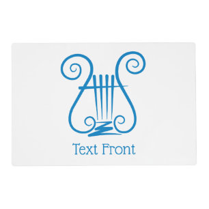 Blue Lyre Placemat