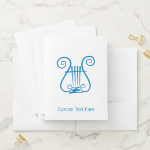 Blue Lyre Pocket Folder