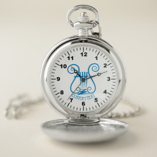 Blue Lyre Pocket Watch