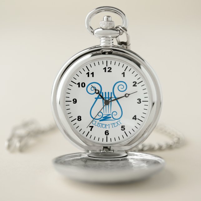Blue Lyre Pocket Watch (Inside)