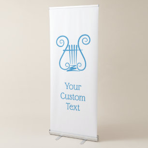 Blue Lyre Retractable Banner